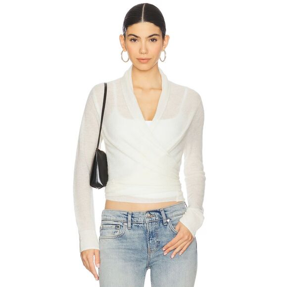 New Allsaints Laina Cardigan Sweater in White size Small - Picture 1 of 8